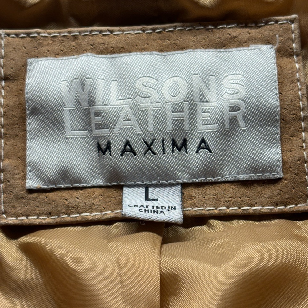 Vintage WILSONS LEATHER Maxima Cropped Beige Jacket Ladies S/M festival cowgirl - Picture 4 of 16